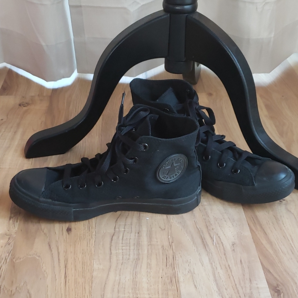 All Black Converse All Star High Tops